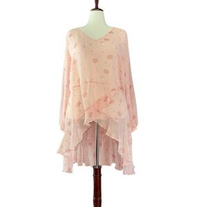 Floral Pink Layered Blouse